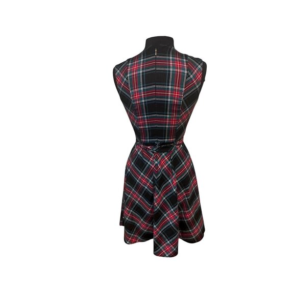 Draper James Women’s Size 2 Sleeveless Stewart Tartan Plaid Dress with Waist Tie - Picture 2 of 13